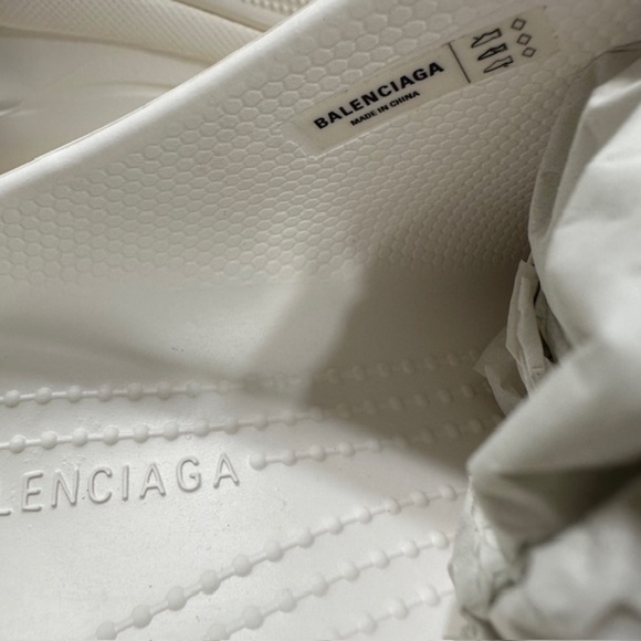 Balenciaga Rubber Crocs Mule Platform Clogs White🌸 - Picture 11 of 12